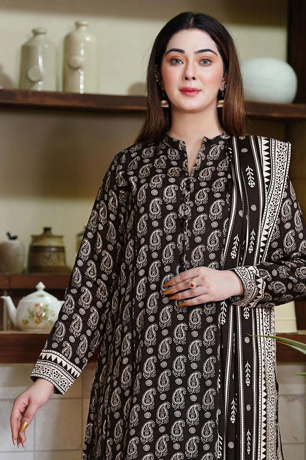 3PC Printed Unstitched Kotail Linen Suit KKT-3639 Printed KHAS STORES 