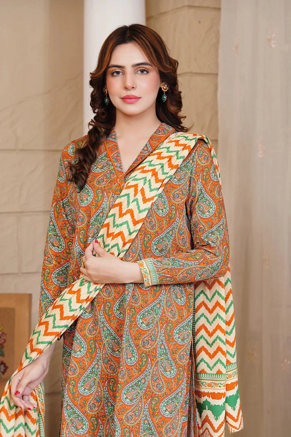 3PC Printed Unstitched Kotail Linen Suit KKT-3640 Printed KHAS STORES 