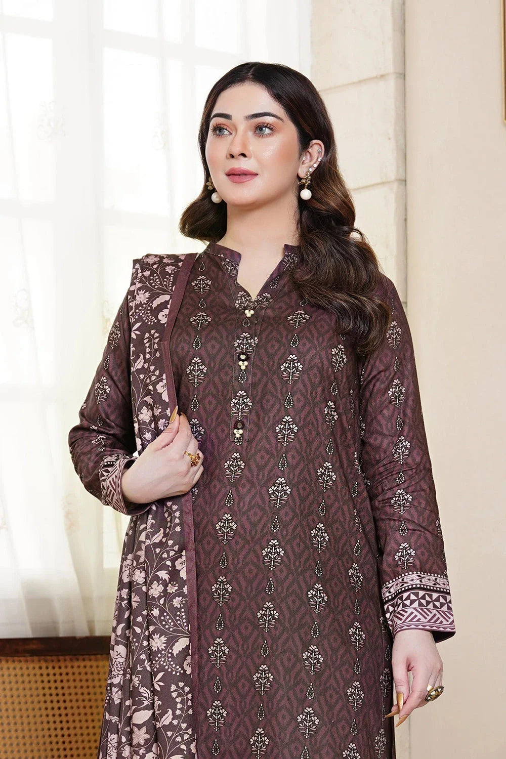3PC Printed Unstitched Kotail Linen Suit KKT-3684 Printed KHAS STORES 
