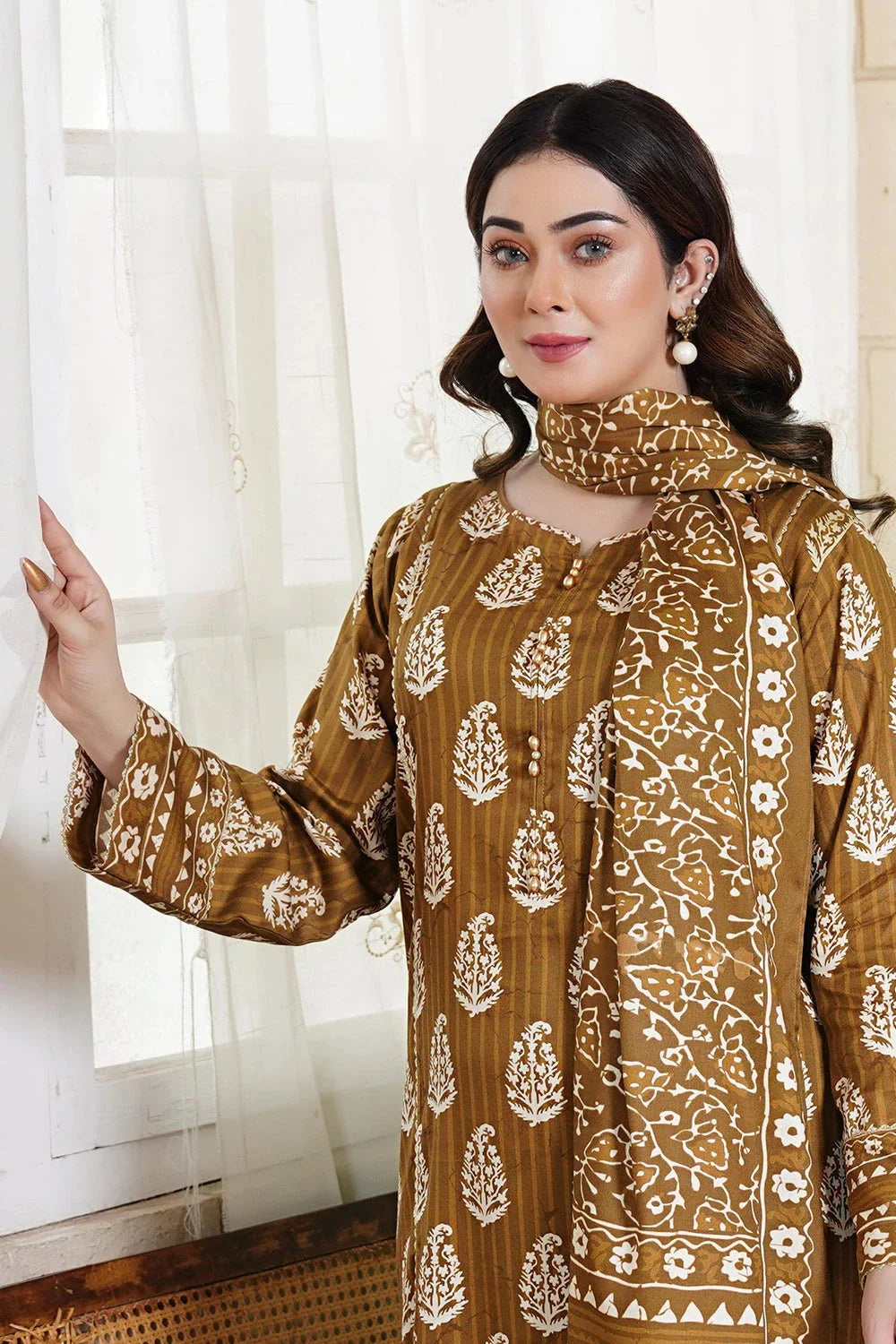 3PC Printed Unstitched Kotail Linen Suit KKT-3685 Printed KHAS STORES 