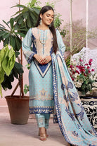 3PC Printed Unstitched Lawn Suit KLA-2796 Printed KHAS STORES 