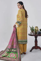 3PC Printed Unstitched Lawn Suit KLA-3039 Printed KHAS STORES 