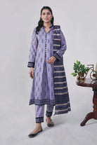 3PC Printed Unstitched Lawn Suit KLA-3046 Printed KHAS STORES 