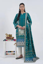 3PC Printed Unstitched Lawn Suit KLA-3092 Printed KHAS STORES 