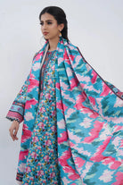 3PC Printed Unstitched Lawn Suit KLA-3098 Printed KHAS STORES 