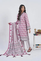 3PC Printed Unstitched Lawn Suit KLA-3155 Printed KHAS STORES 
