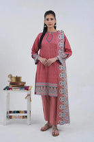 3PC Printed Unstitched Lawn Suit KLA-3157 Printed KHAS STORES 