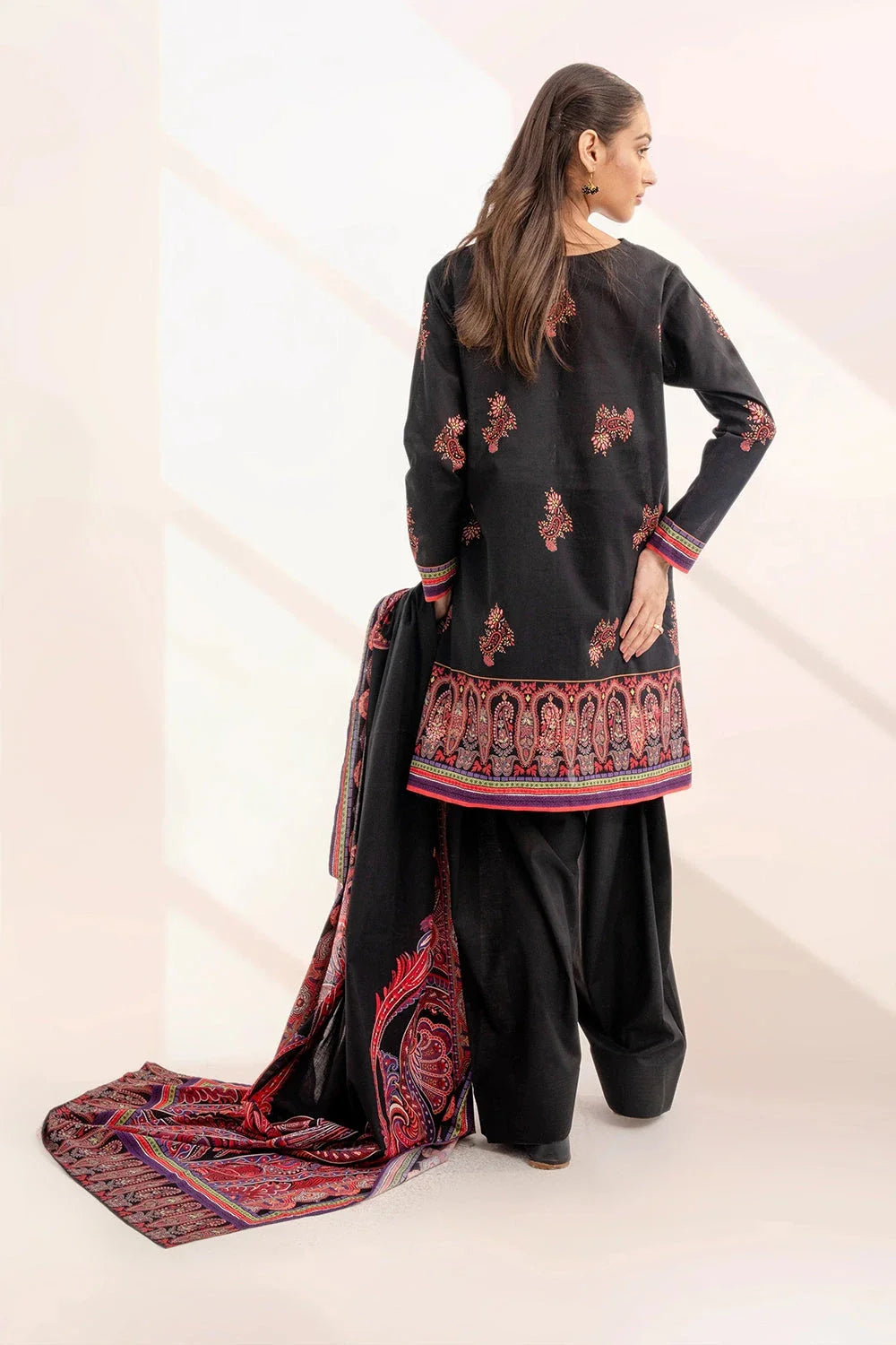 3PC Printed Unstitched Lawn Suit KLA-3263 Printed KHAS STORES 