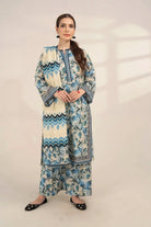 3PC Printed Unstitched Lawn Suit KLA-3283 Printed KHAS STORES 