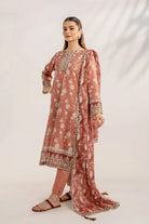 3PC Printed Unstitched Lawn Suit KLA-3307 Printed KHAS STORES 