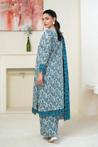 3PC Printed Unstitched Lawn Suit KLA-3399 Printed KHAS STORES 