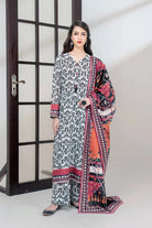 3PC Printed Unstitched Lawn Suit KLA-3403 Printed KHAS STORES 