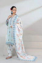 3PC Printed Unstitched Lawn Suit KLA-3407 Printed KHAS STORES 