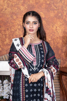 3PC Printed Unstitched Lawn Suit KLA-3484 Printed KHAS STORES 