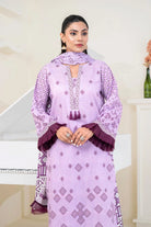 3PC Printed Unstitched Lawn Suit KLA-3486 Printed KHAS STORES 
