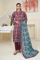 3PC Printed Unstitched Lawn Suit KLA-3488 Printed KHAS STORES 