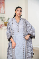 3PC Printed Unstitched Lawn Suit KLA-3491 Printed KHAS STORES 
