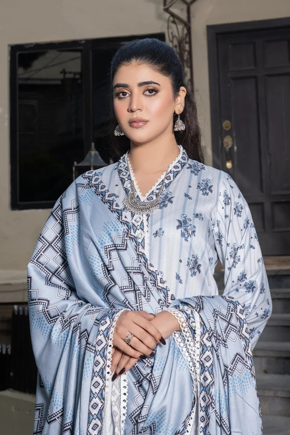3PC Printed Unstitched Linen Suit KKT-3690 Printed KHAS STORES 