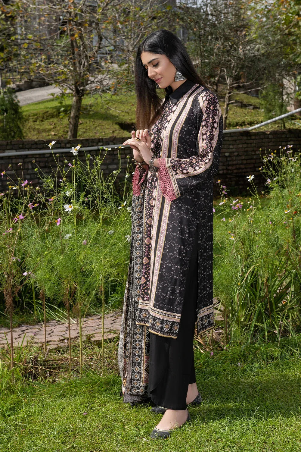 3PC Printed Unstitched Linen Suit KKT-3691 Printed KHAS STORES 