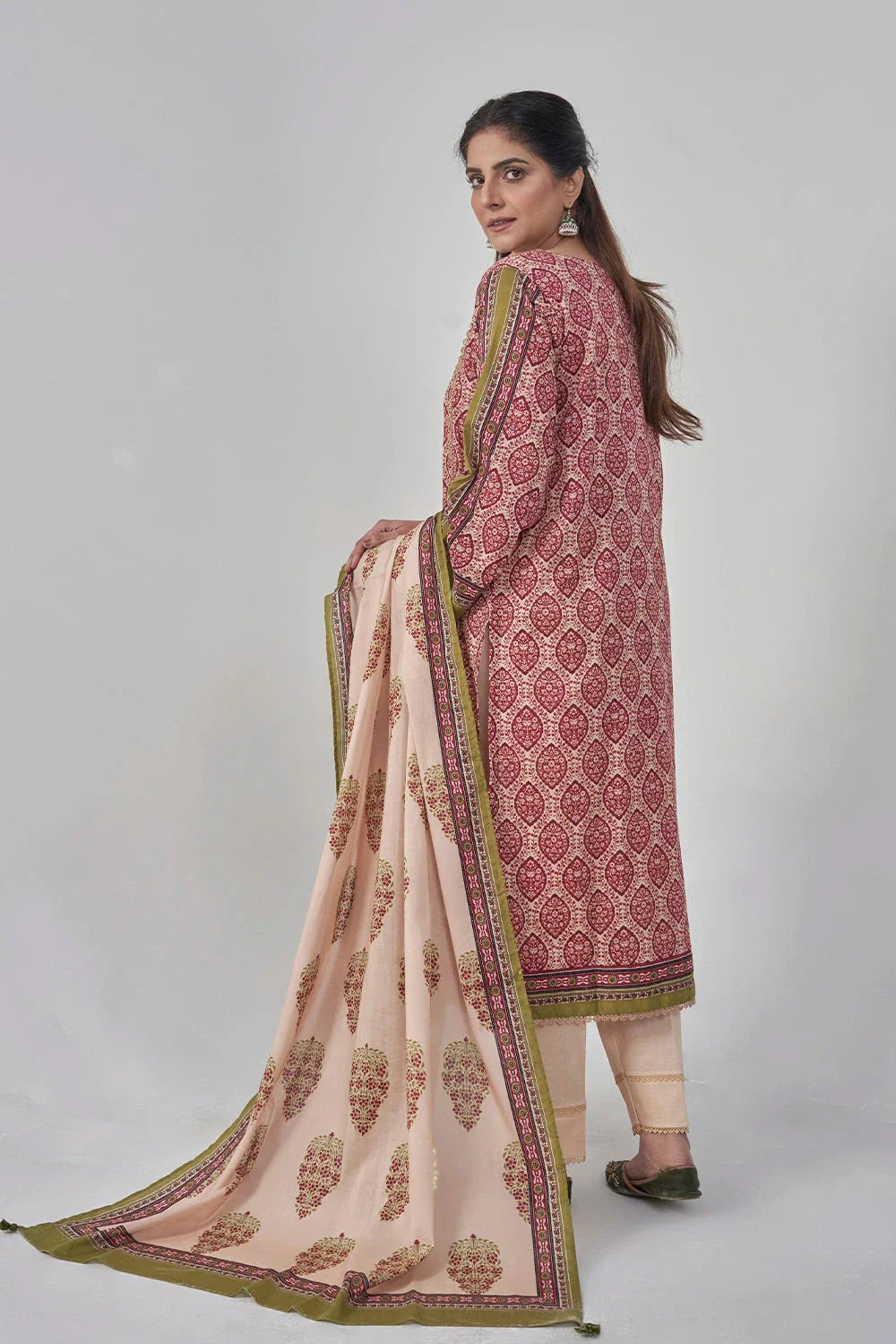 3PC Stitched Embroidered Lawn Suit KL-RTW-3069 KHAS STORES 