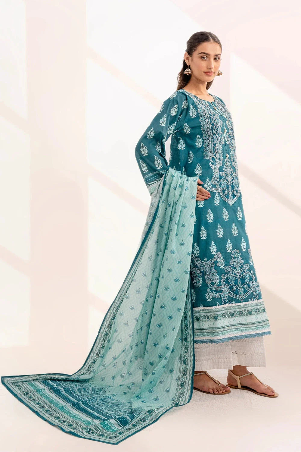 3PC Stitched Embroidered Lawn Suit KL-RTW-3342 KHAS STORES 