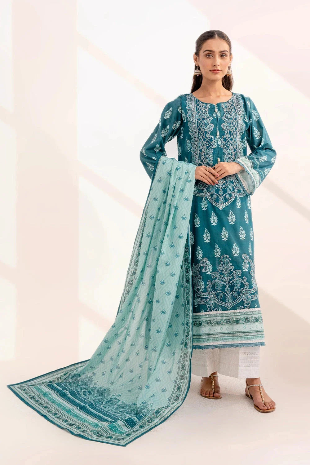 3PC Stitched Embroidered Lawn Suit KL-RTW-3342 KHAS STORES 