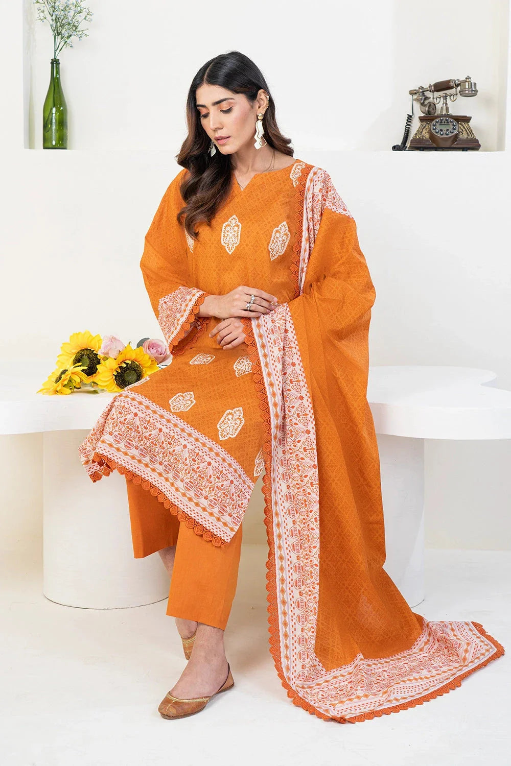 3PC Stitched Embroidered Lawn Suit KL-RTW-3346 KHAS STORES 