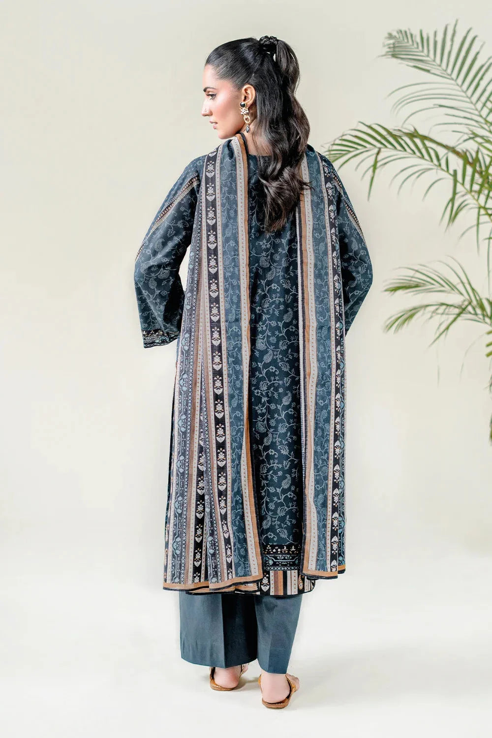 3PC Stitched Embroidered Lawn Suit | KL-RTW-3773 Embroidered KHAS STORES 
