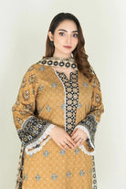 3PC Stitched Embroidered Lawn Suit | KL-RTW-3901 Embroidered KHAS STORES 