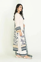 3PC Stitched Printed Lawn Suit | RTW-KLA-3399 Printed KHAS STORES 