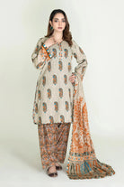 3PC Unstitched Printed Lawn Suit | KLA-3715 Printed KHAS STORES 