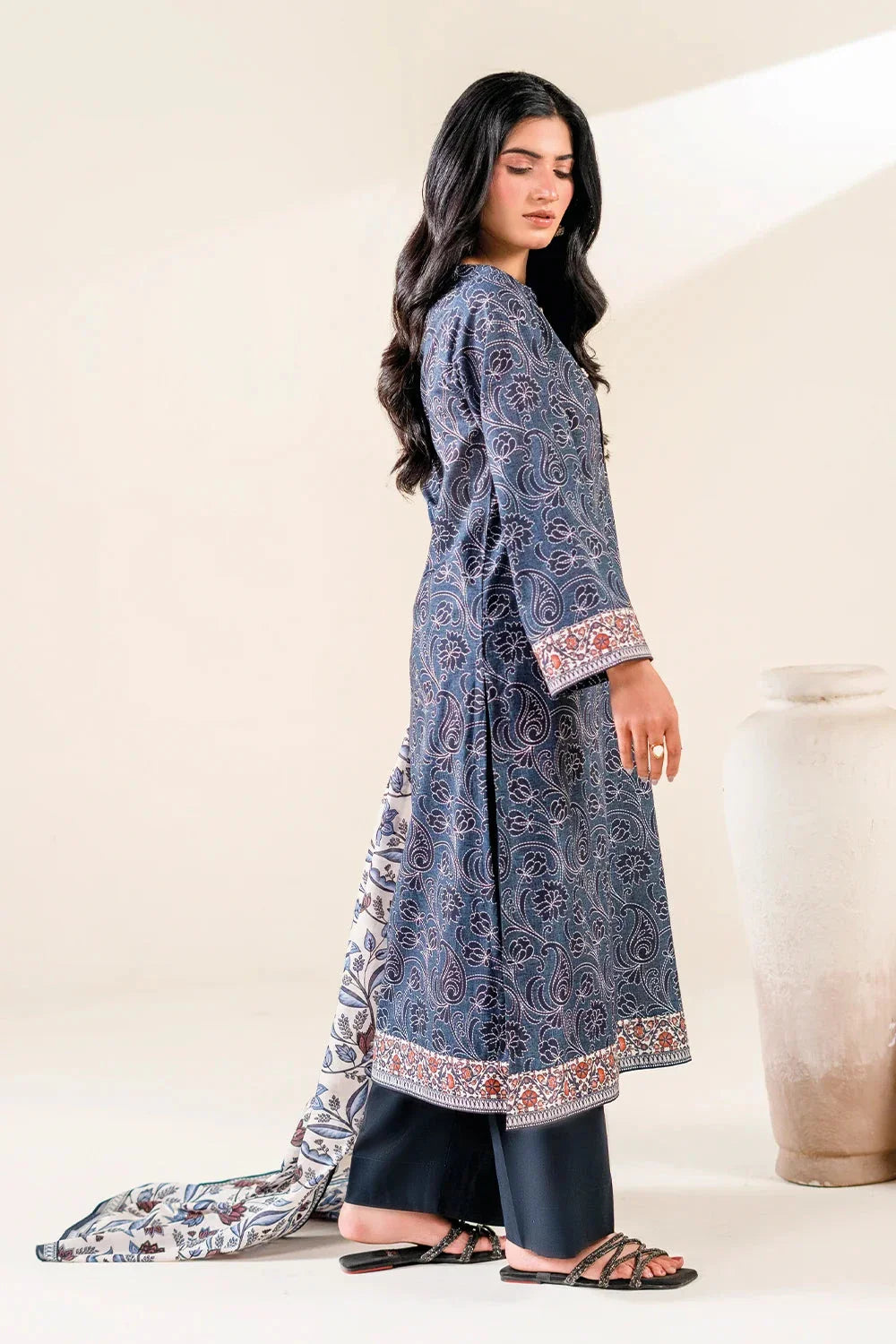 3PC Unstitched Printed Lawn Suit | KLA-3724 Printed KHAS STORES 