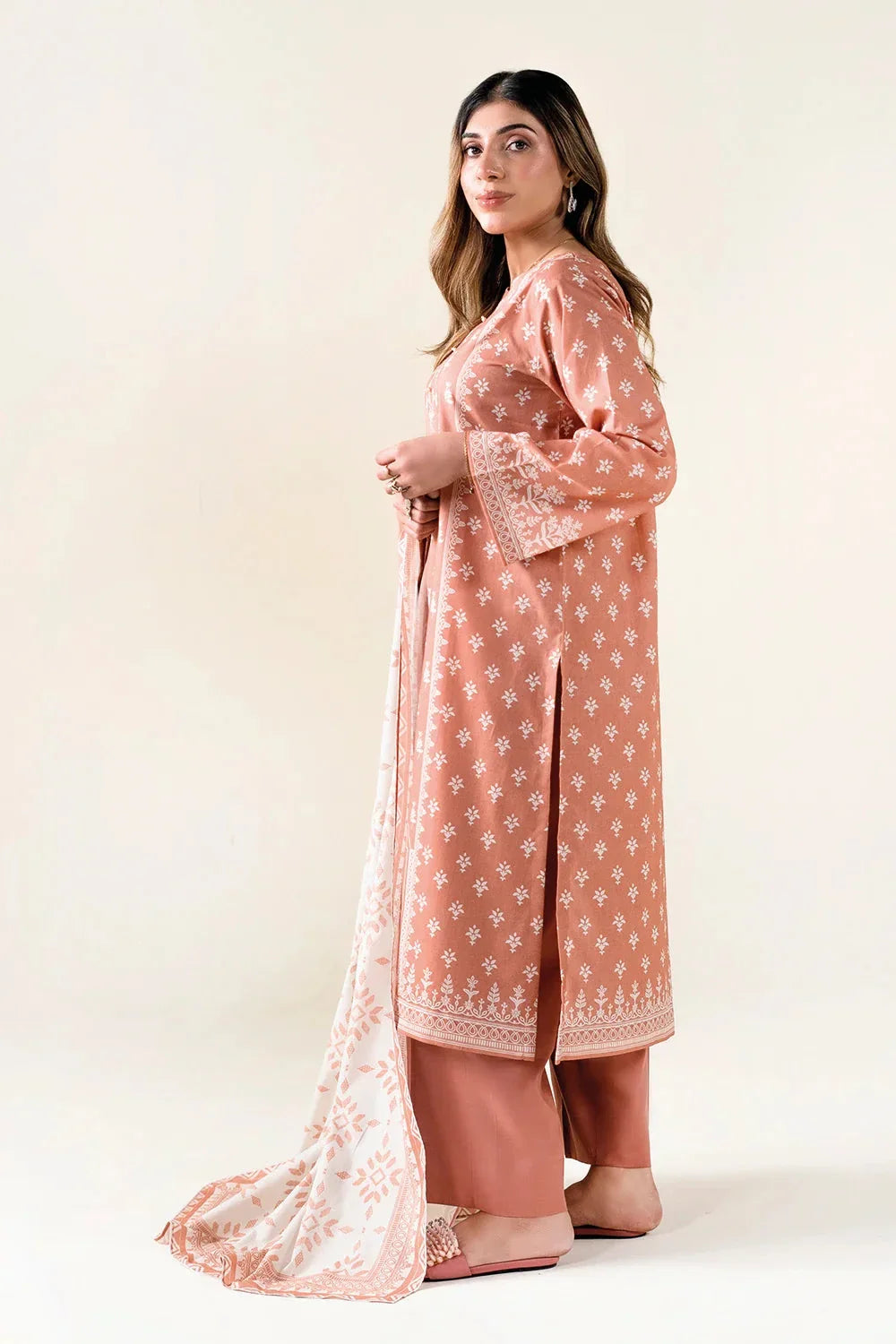 3PC Unstitched Printed Lawn Suit | KLA-3728 Printed KHAS STORES 