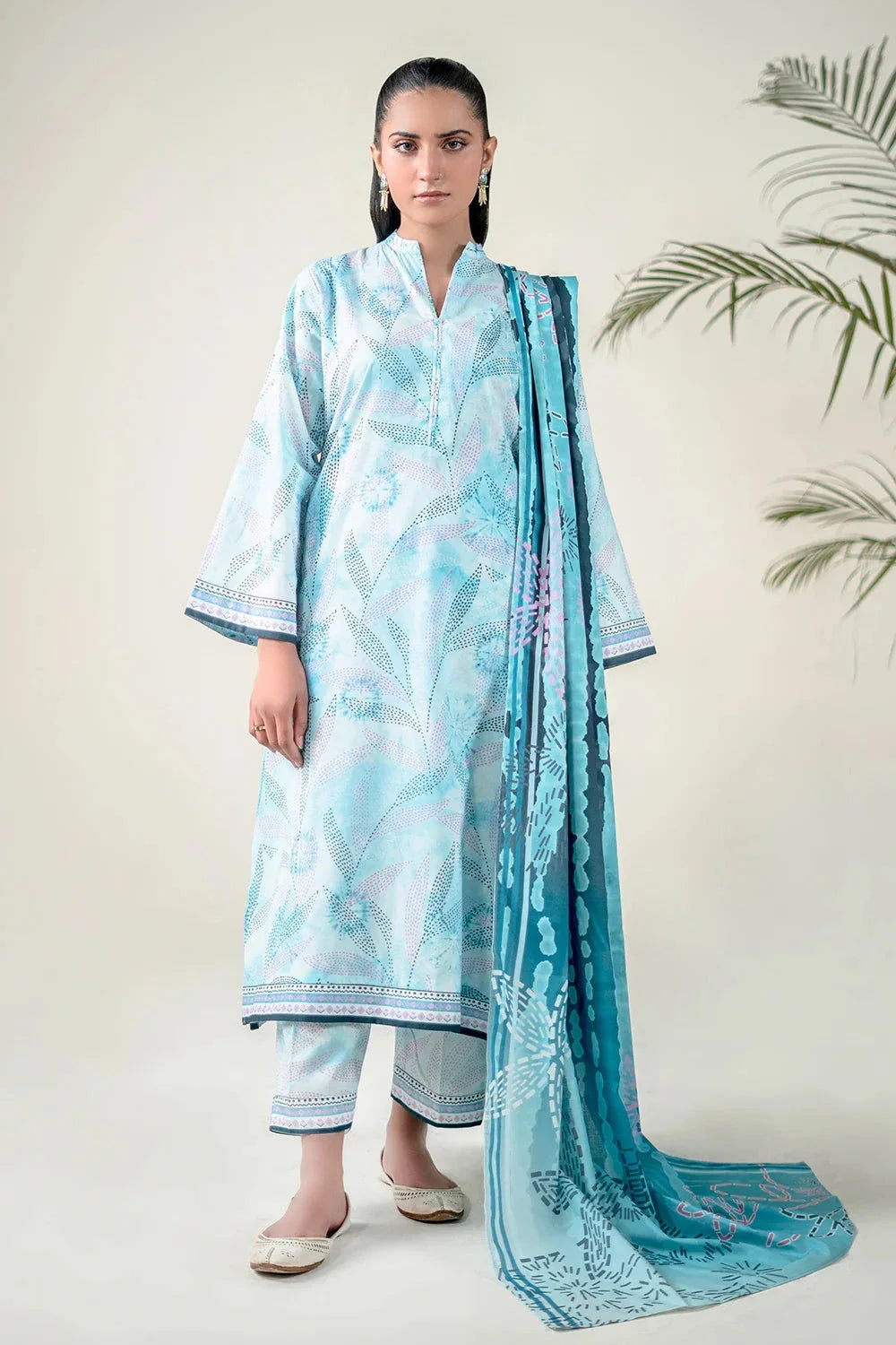 3PC Unstitched Printed Lawn Suit | KLA-3744 Printed KHAS STORES 