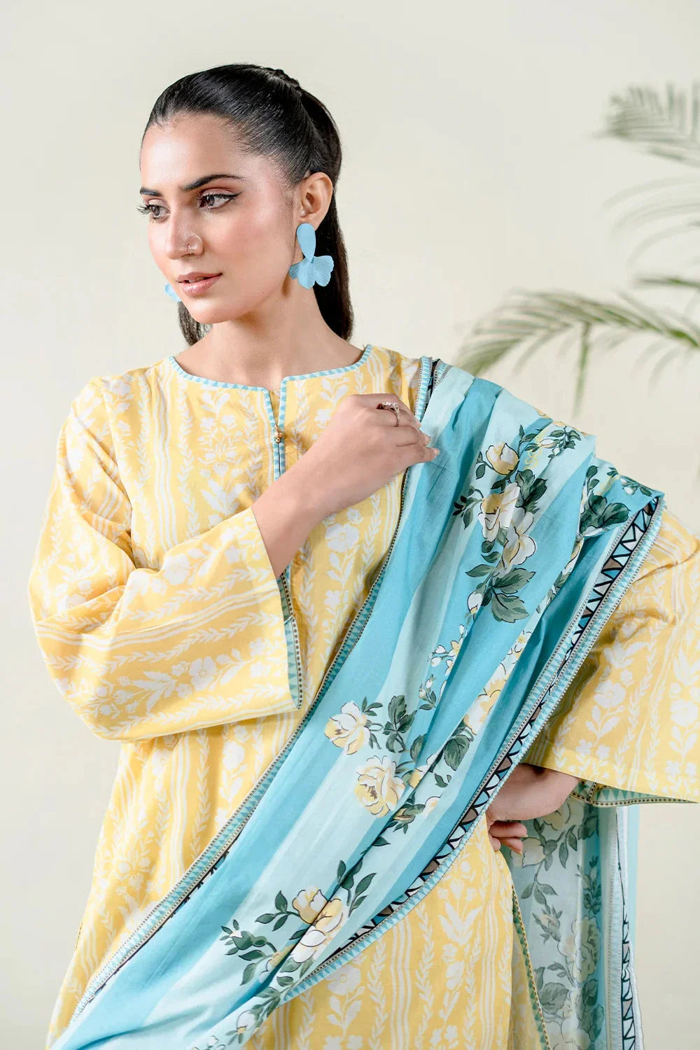 3PC Unstitched Printed Lawn Suit | KLA-3745 Printed KHAS STORES 
