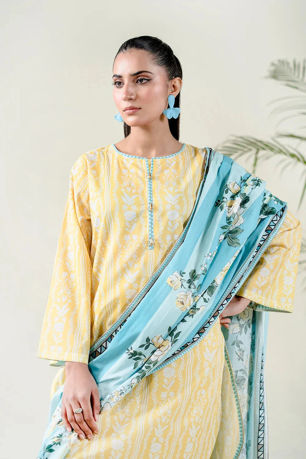 3PC Unstitched Printed Lawn Suit | KLA-3745 Printed KHAS STORES 