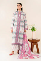 3PC Unstitched Printed Lawn Suit | KLA-3747 Printed KHAS STORES 