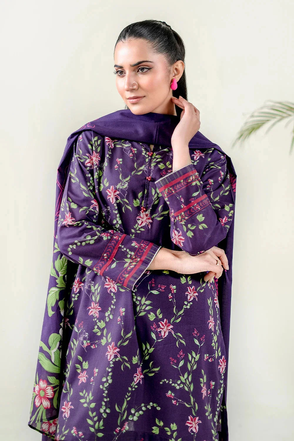 3PC Unstitched Printed Lawn Suit | KLA-3750 Printed KHAS STORES 