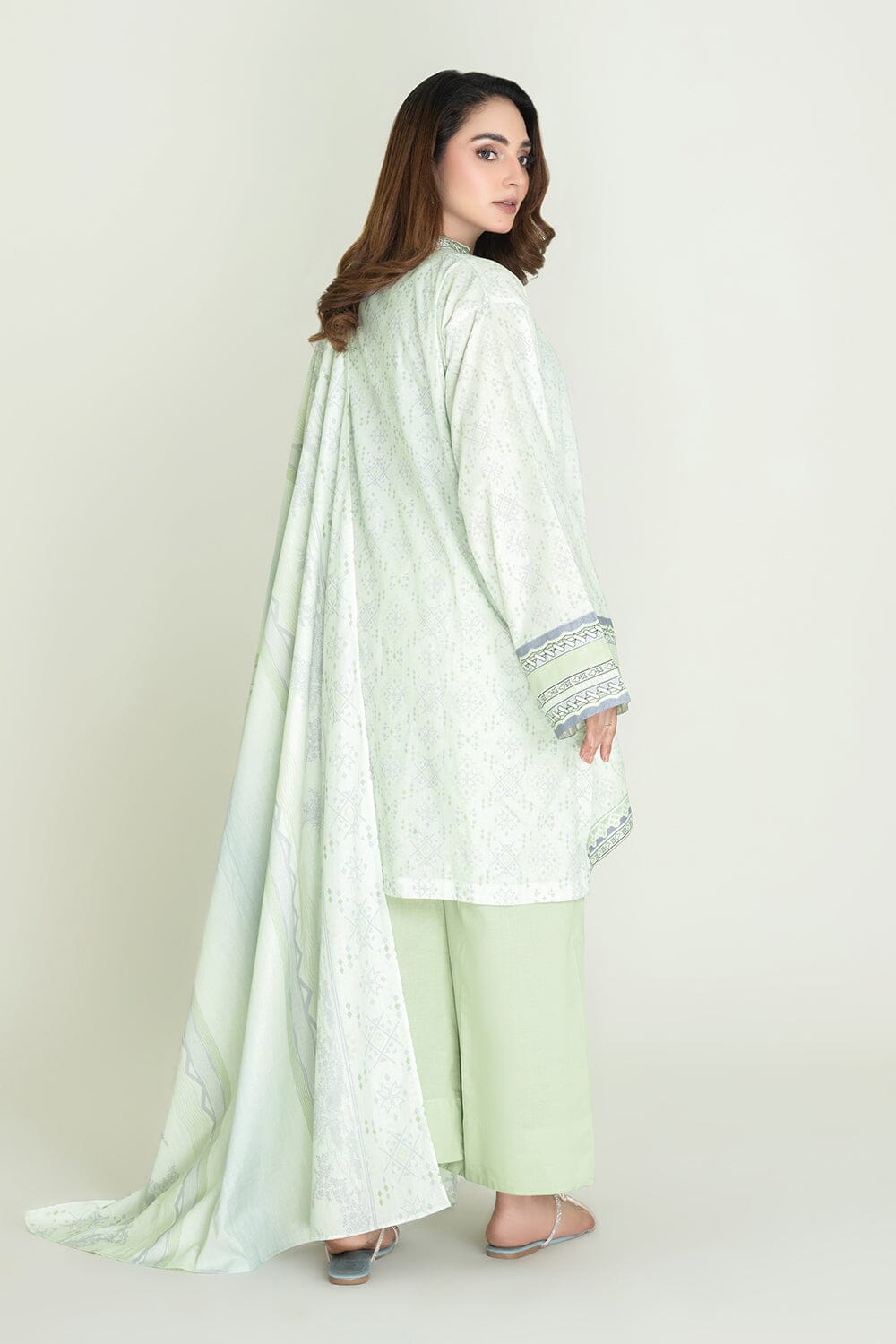 3PC Unstitched Printed Lawn Suit | KLA-3754 Printed KHAS STORES 