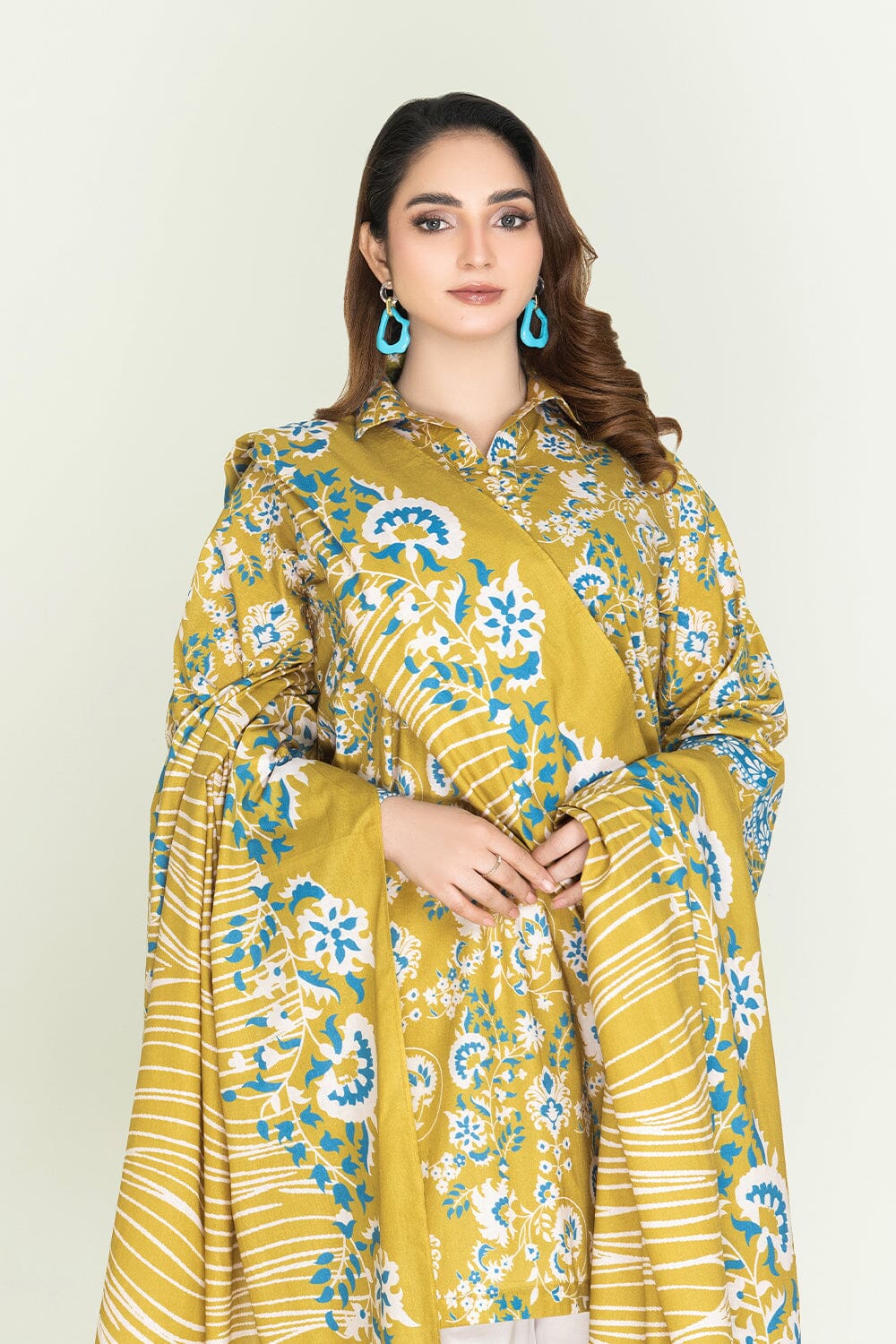 3PC Unstitched Printed Lawn Suit | KLA-3756 Printed KHAS STORES 