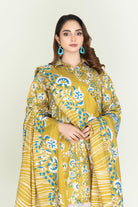 3PC Unstitched Printed Lawn Suit | KLA-3756 Printed KHAS STORES 