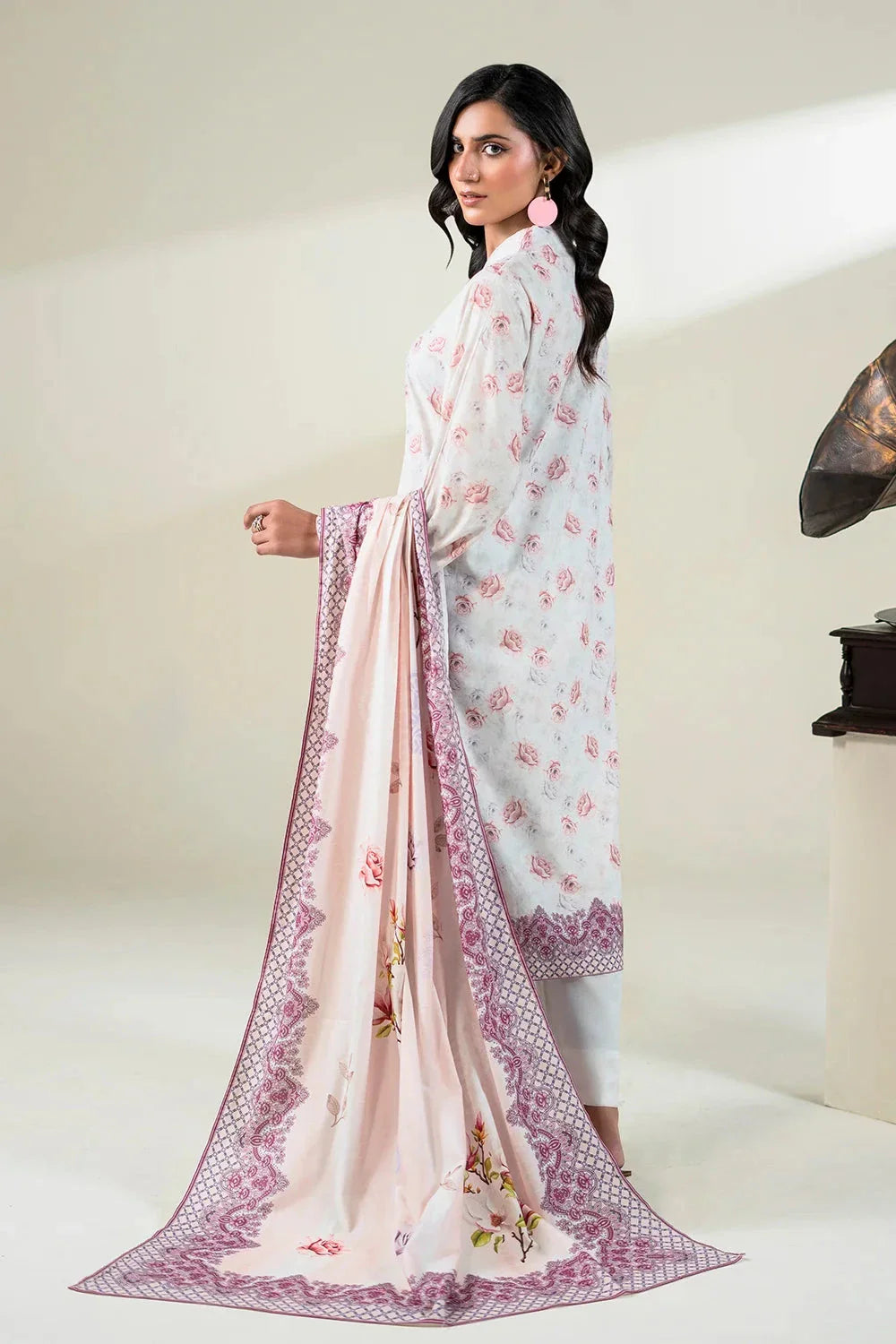 3PC Unstitched Printed Lawn Suit | KLA-3757 Printed KHAS STORES 