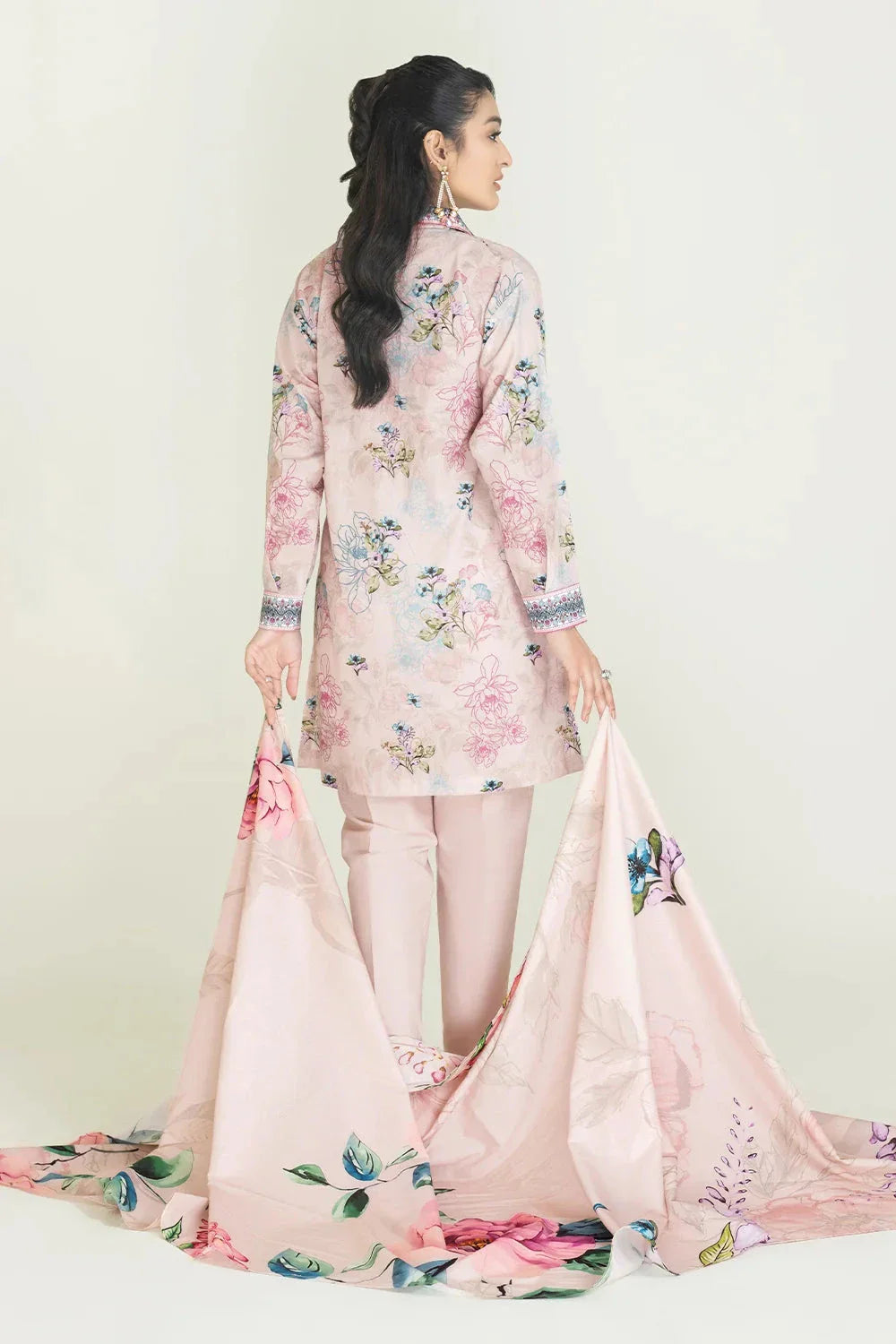 3PC Unstitched Printed Lawn Suit | KLA-3758 Printed KHAS STORES 