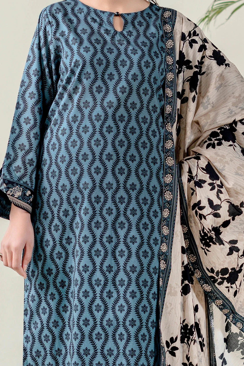 3PC Unstitched Printed Lawn Suit | KLA-3759 Printed KHAS STORES 