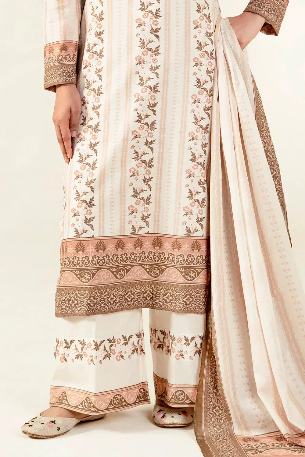 3PC Unstitched Printed Lawn Suit | KLA-3950 Printed KHAS STORES 