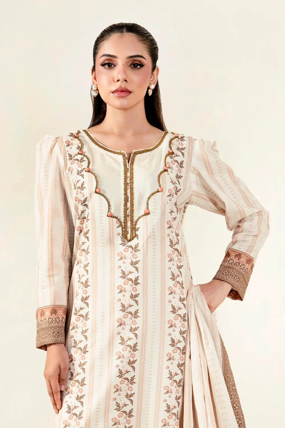 3PC Unstitched Printed Lawn Suit | KLA-3950 Printed KHAS STORES 