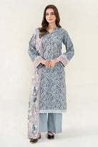 3PC Unstitched Printed Lawn Suit | KLA-3984 Printed KHAS STORES 