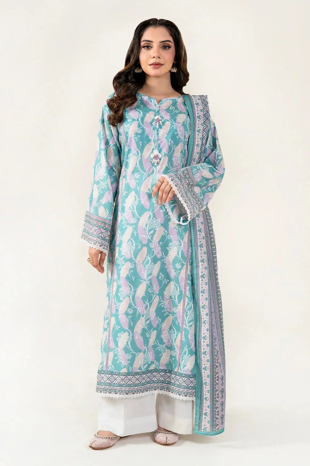 3PC Unstitched Printed Lawn Suit | KLA-3986 Printed KHAS STORES 