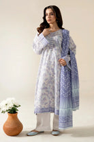 3PC Unstitched Printed Lawn Suit | KLA-3987 Printed KHAS STORES 