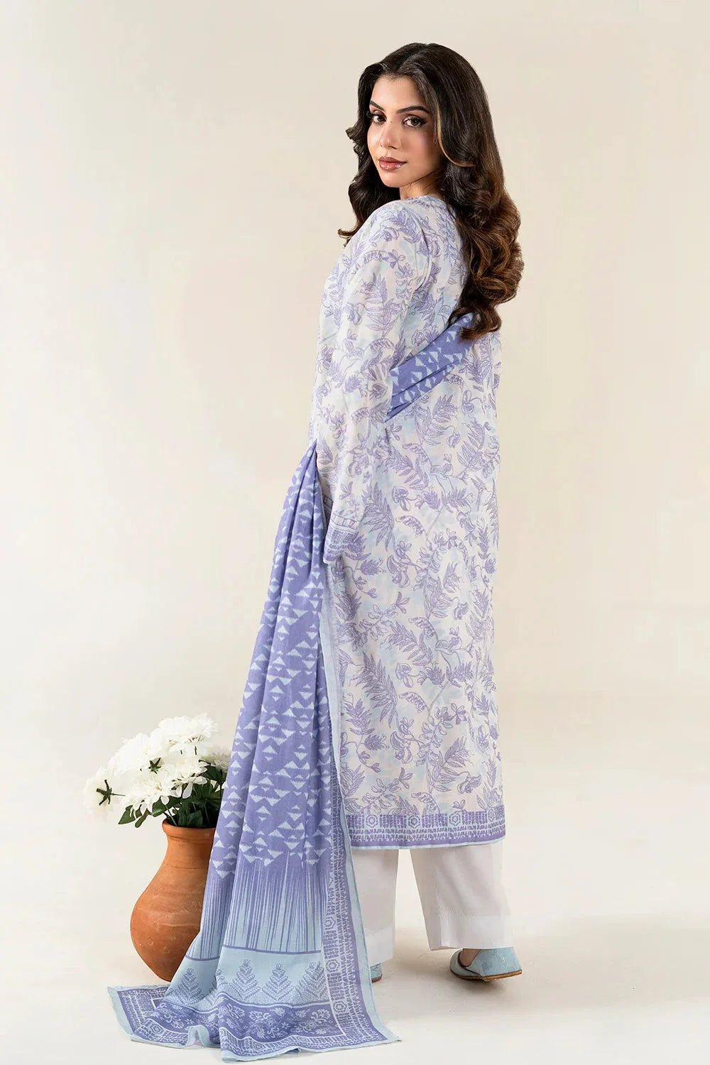 3PC Unstitched Printed Lawn Suit | KLA-3987 Printed KHAS STORES 